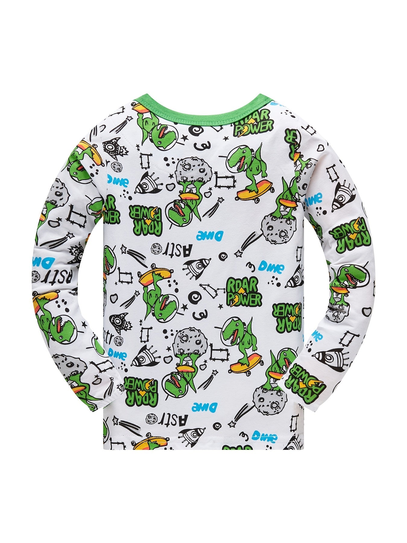 Boys Dino Pajama Set Long Sleeve Top & Pants
