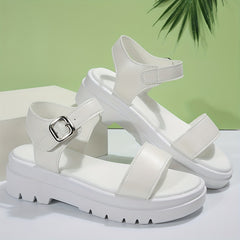 Women's Platform Sandals Ankle Strap Buckle Outdoor Sandals