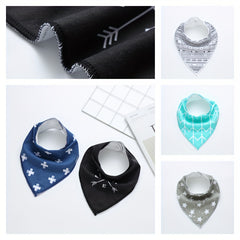 5pcs Cotton Absorbent Baby Triangle Towels Feeding Bibs