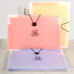 5-Pocket Expanding File Folders A4 Letter Document Candy Color Tabs
