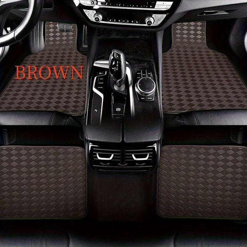 4pcs Waterproof PVC Car Floor Mats For Men And Women