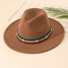 Vintage Rainbow Jazz Felt Hat