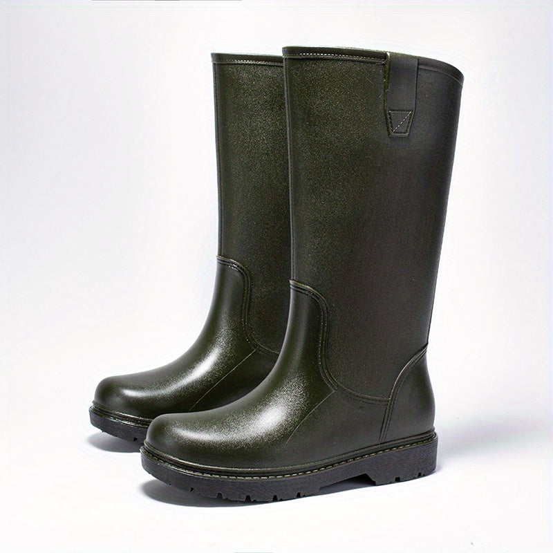 Men's Waterproof High Top Rain Boots for Outdoor Fishing