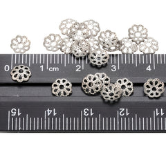 200pcs 0.3" Tassel Caps DIY Flower Spacer Beads for Earrings Bracelets