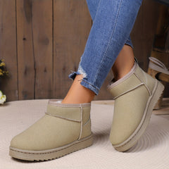 Women's Slip On High Velvet Snow Boots Warm Non-slip Winter Shoes
