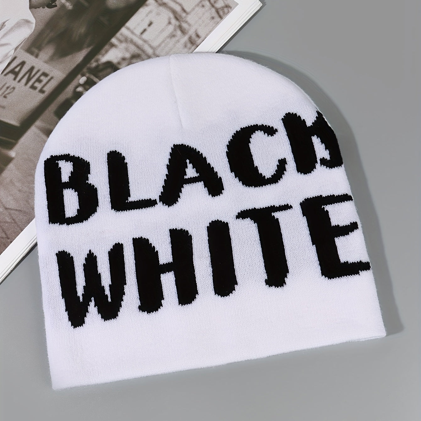 Jacquard Beanie Hip Hop Unisex Knit Hat Elastic Y2K Skull Cap Warm
