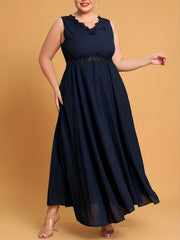 Casual 2 Piece Set Lace Panel Maxi Dress & Cardigan Knot Skirt Outfits