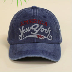 Vintage Distressed York Embroidery Baseball Cap