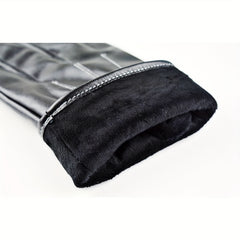 Men's Warm Velvet Lined Gloves for Cycling and Riding