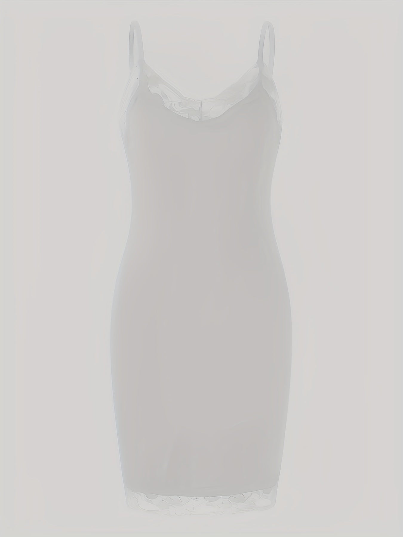 Solid Nightdress V Neck Spaghetti Strap Sleep Dress Women's Sleepwear