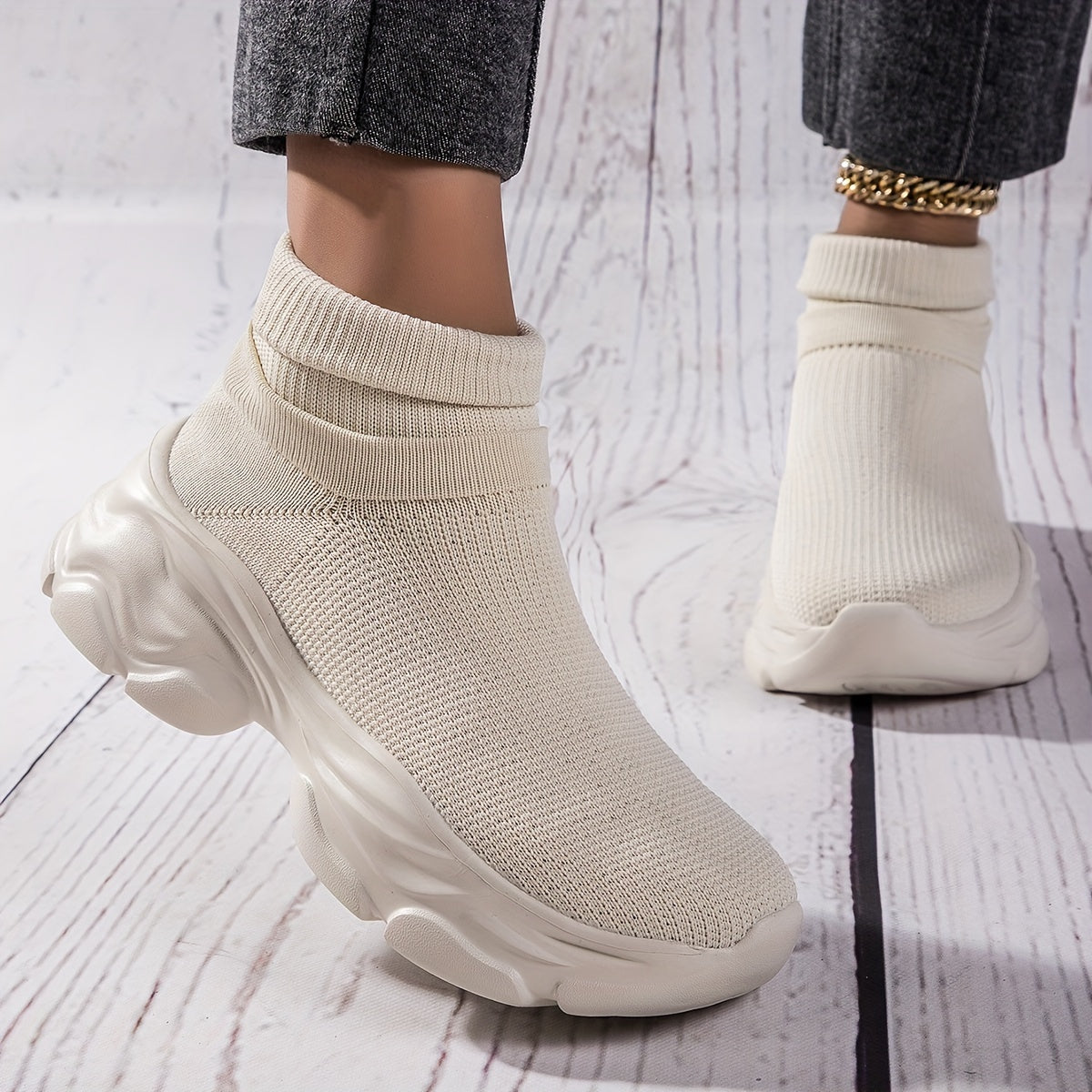 Breathable Mesh Slip-On Running Shoes Lightweight Casual Sneakers