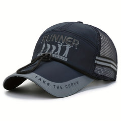 Classic Baseball Cap Summer Gauze Fishing Cap With Chin Fixed Rope