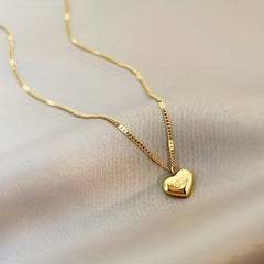 Heart Pendant Necklace Holiday Mother's Gift For Girls