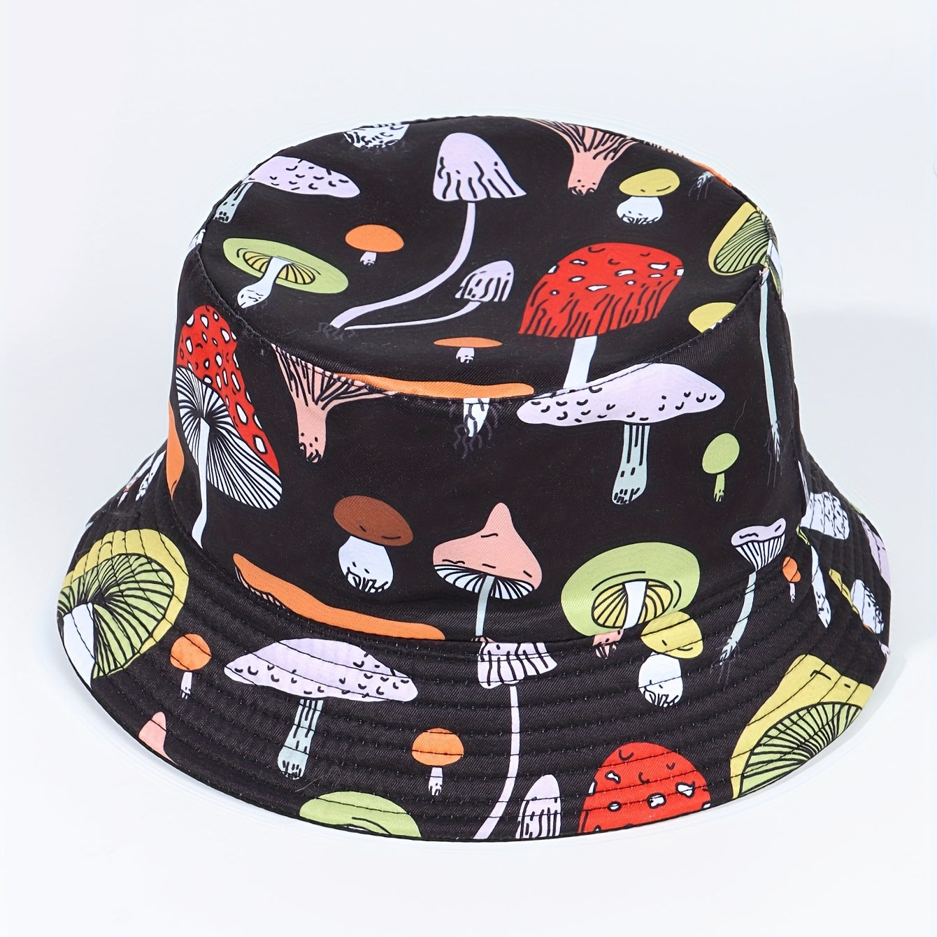 Colorful Mushroom Bucket Hat Unisex Fisherman Cap
