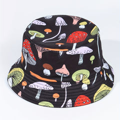 Colorful Mushroom Bucket Hat Unisex Fisherman Cap