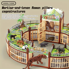 Zoo Play House Toys Castle Villa Dinosaur Villa Animal Farm Gift