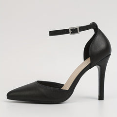 Women's Stiletto Heel Point Toe Buckle Dress Pumps