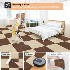 30pcs Anti-slip Carpet Sticker Self-adhesive Square Carpet for Home Decor