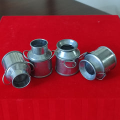 Mini Tin Flower Pot Gardening Scene Small Milk Pot Iron Bucket Flower Arrangemen