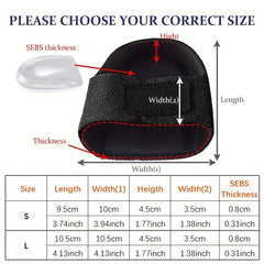 2 Pairs Silicone Heel Sleeve Plantar Fascia Heel Warmth Gel Protective Sleeve