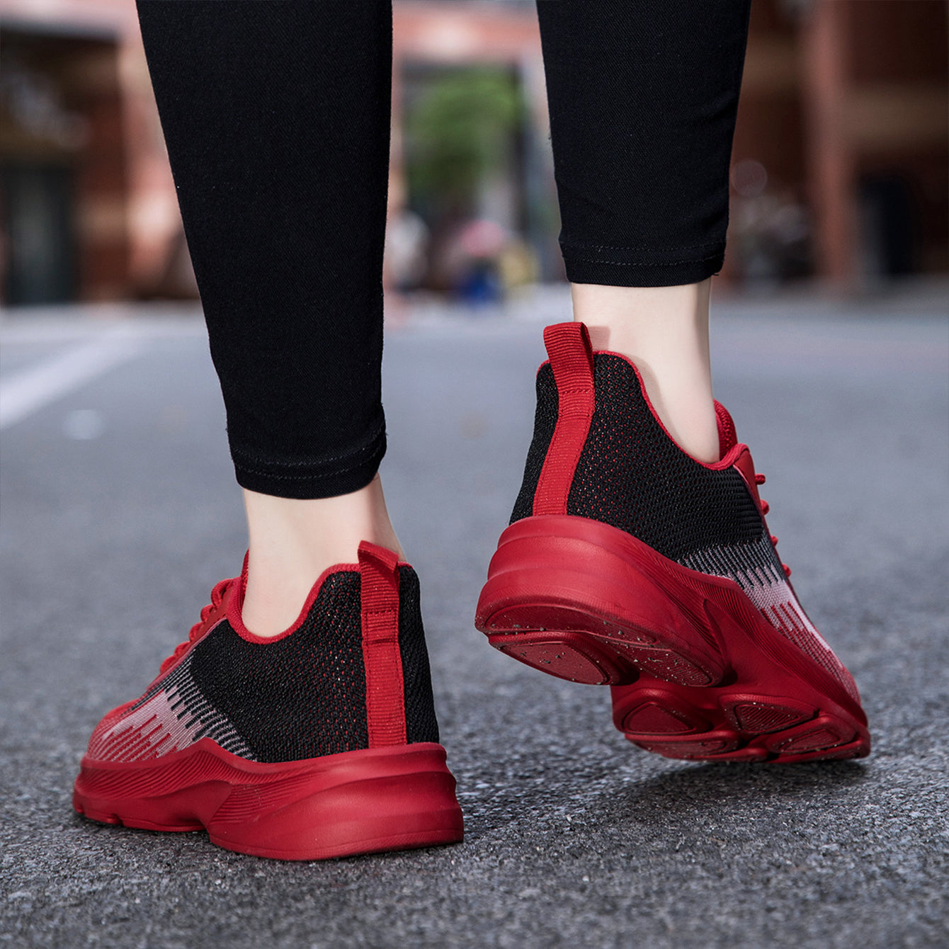 Women's Casual Sneakers Low Top Lace up Running Shoes