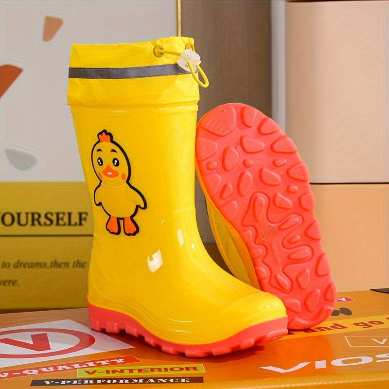 Girl's Chicken Pattern Rain Boots Comfy Waterproof Shoes