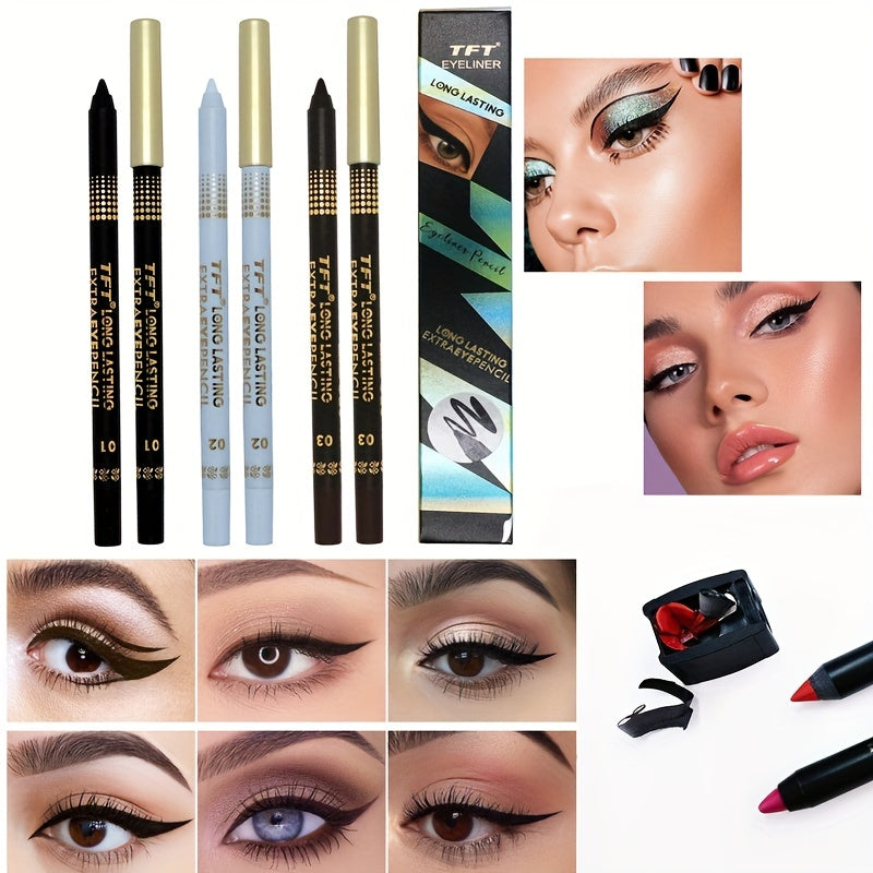 Coffee Eyeliner Pen Waterproof Smudge Proof Long-Lasting