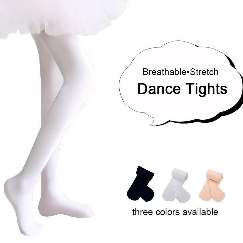 Breathable Ballet Dance Tights for Girls - Stretchable Footed Leggings