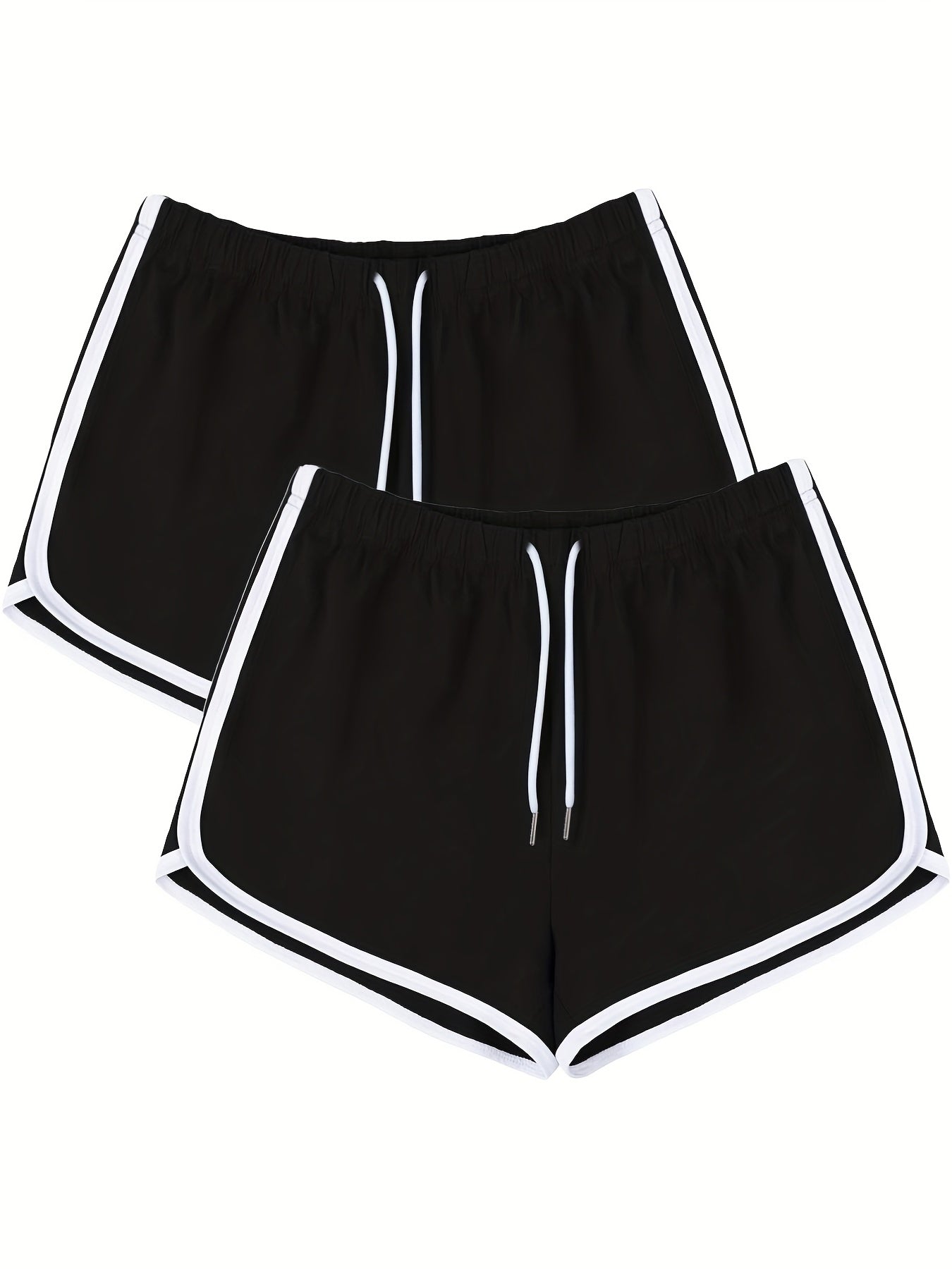Contrast Binding Sports Running Shorts Gym Yoga Shorts Women's Activewear
