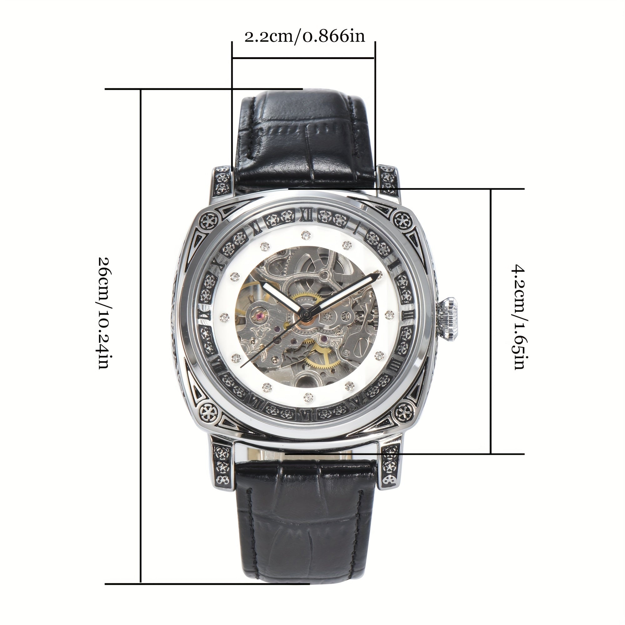 KUERST Auto Mechanical Watch Waterproof Night Light Wristwatch