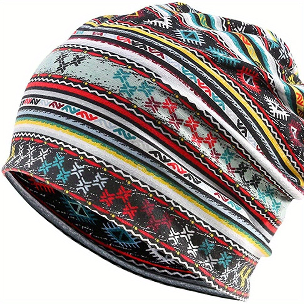 Casual Cycling Sports Cap Printed Striped Skull Cap