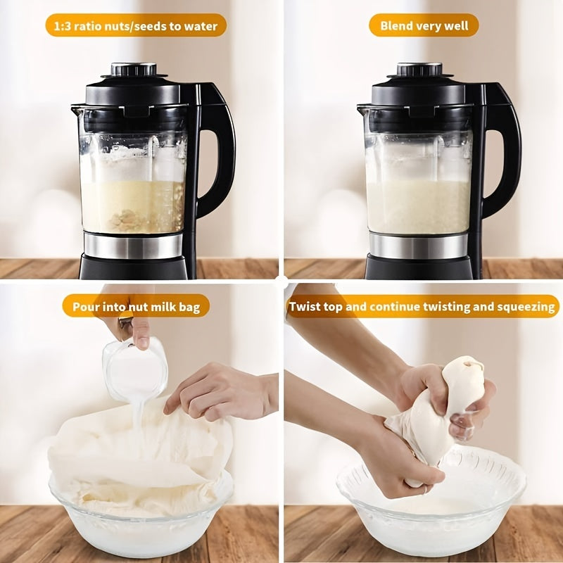 3pcs Reusable Cotton Cloth Bags for Filtered Coffee Nut Milk