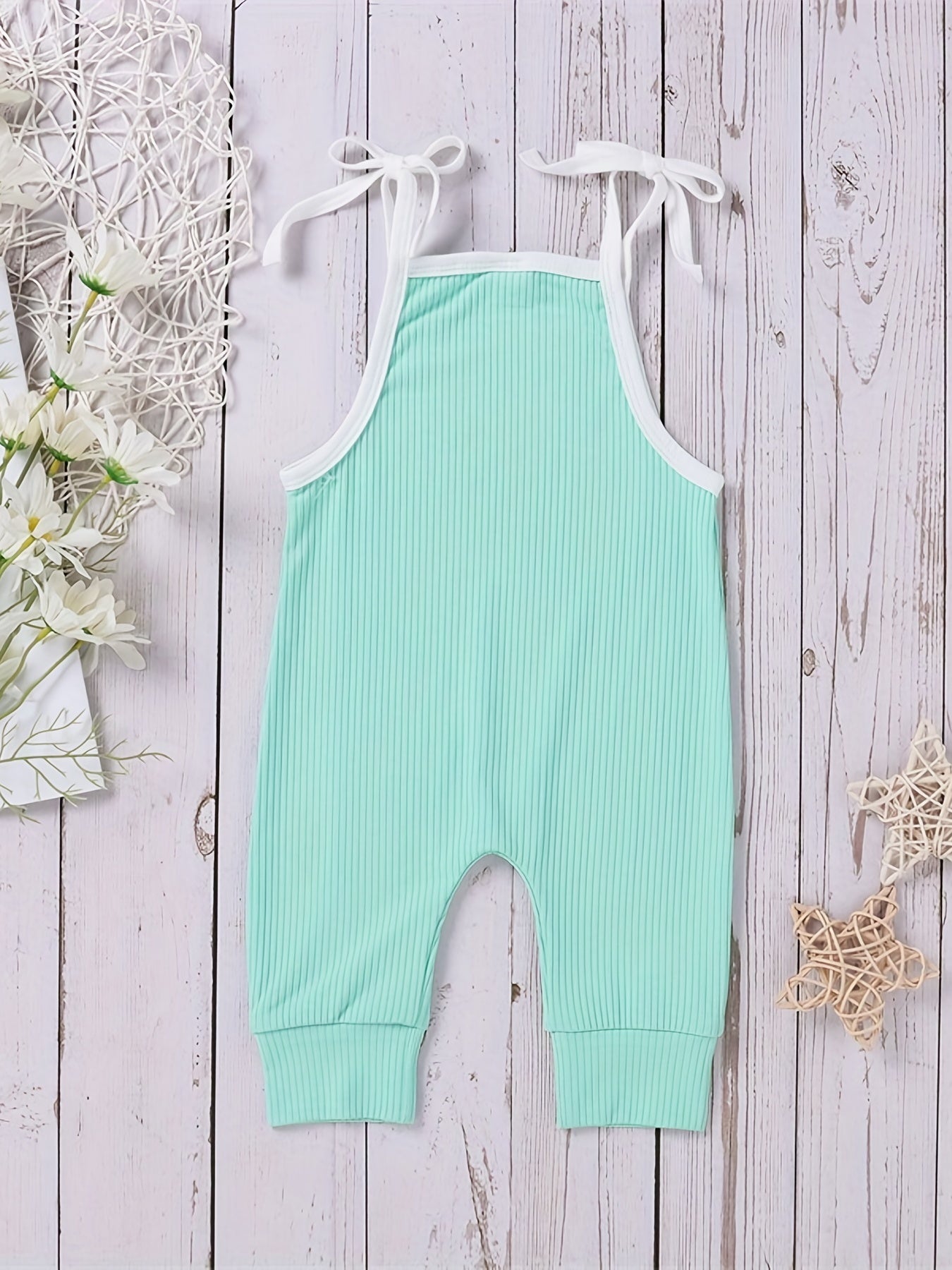 Baby Solid Cami Jumpsuit Summer Sleeveless Overalls