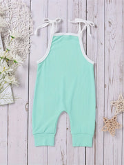 Baby Solid Cami Jumpsuit Summer Sleeveless Overalls