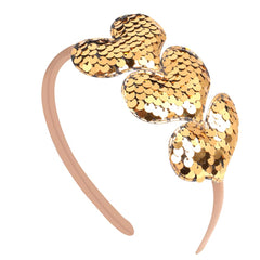 Baby Girls Glitter Sequin Heart Headband Hair Hoops