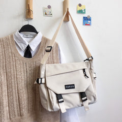 Minimalist Casual Messenger Shoulder Bag Solid Flap Bag