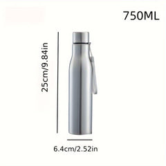 750ml 1000ml Stainless Steel Water Bottle Sports Outdoor Travel Fitness