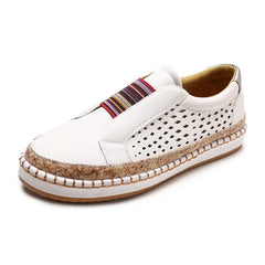Women's Retro Flat Loafers Slip On Shoes Casual Outdoor Walking Shoes