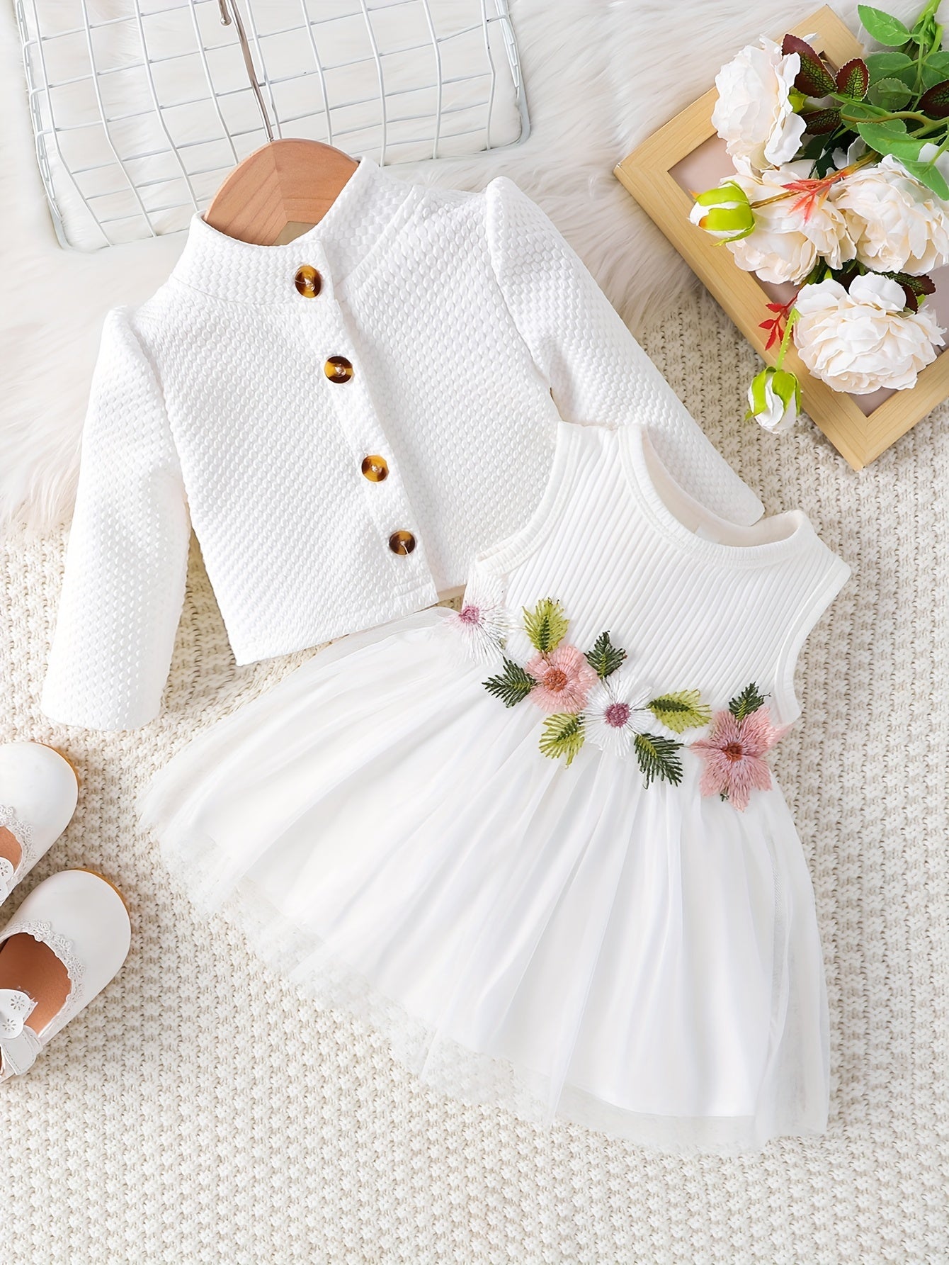 Sweet & Infant Baby Girls Casual Dress Up Set