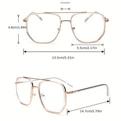Clear Lens Glasses Top Bar Eyeglasses Square Frame For Women Men
