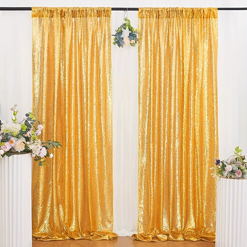 Golden Sequined Mesh Banner Party Supplies