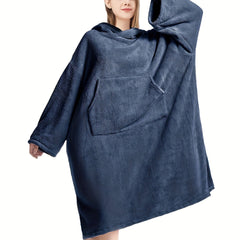 Cozy Hooded Night Robe with Pockets Women's Sleepwear