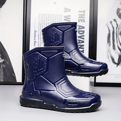 Women's Dark Rain Boots Anti skid & Waterproof Slip On Shoes