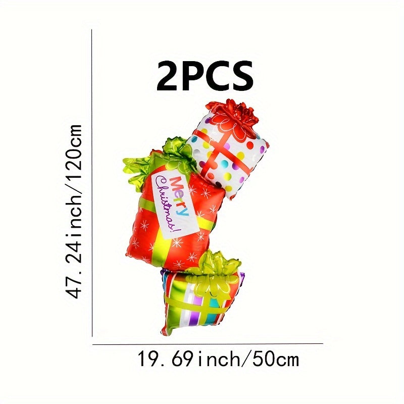 2pcs Christmas Gift Balloons Thanksgiving Halloween Scene Decoration