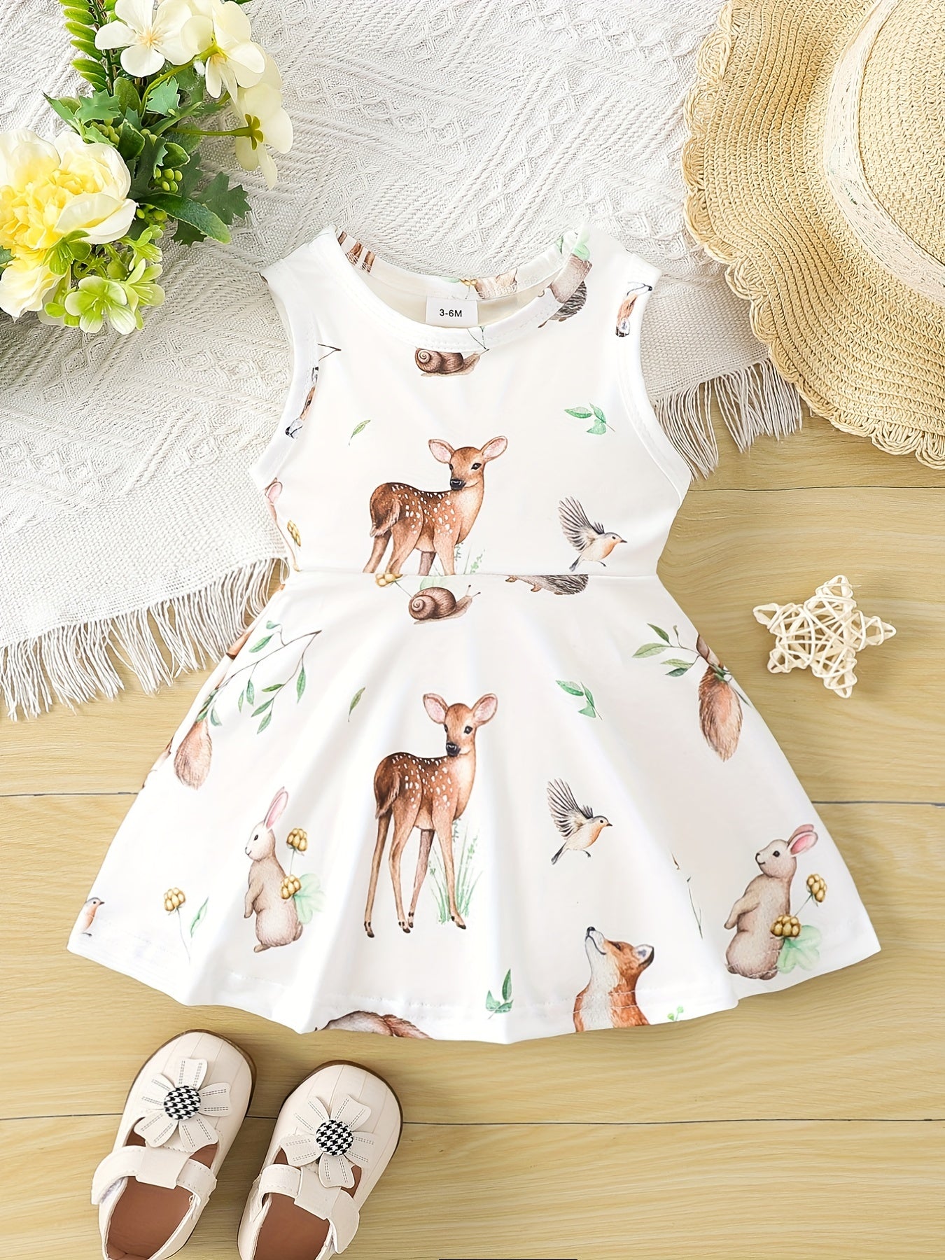 European & American Baby Girls Fawn Dress