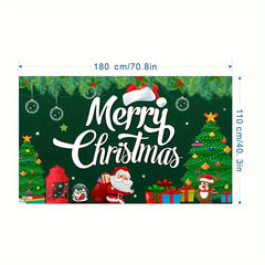Santa Claus Snowman Xmas Photography Background Merry Christmas Party Backdrop