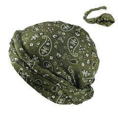 Ethnic Style Double Layer Headscarf Hat Soft And Comfortable