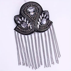 Exaggerated Crystal Epaulettes Dresses Clothing Accessories