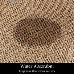 2pcs Kitchen Rugs Mats Set Anti fatigue Washable Non Slip Woven Runner Rug