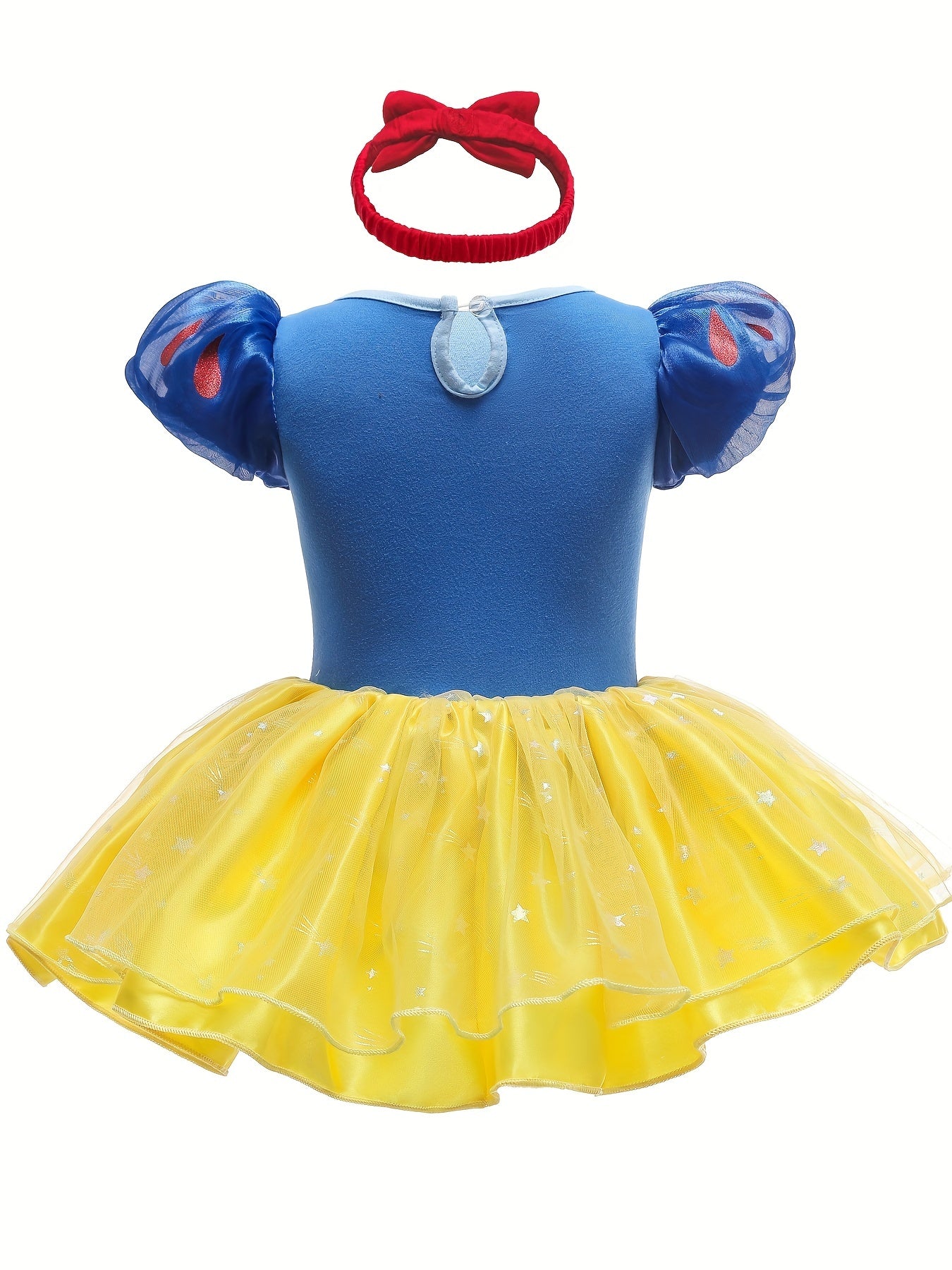 Baby Girl's Bowtie Tulle Tutu Mesh Puff Sleeve Princess Dress